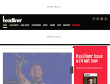 Tablet Screenshot of headlinermagazine.net